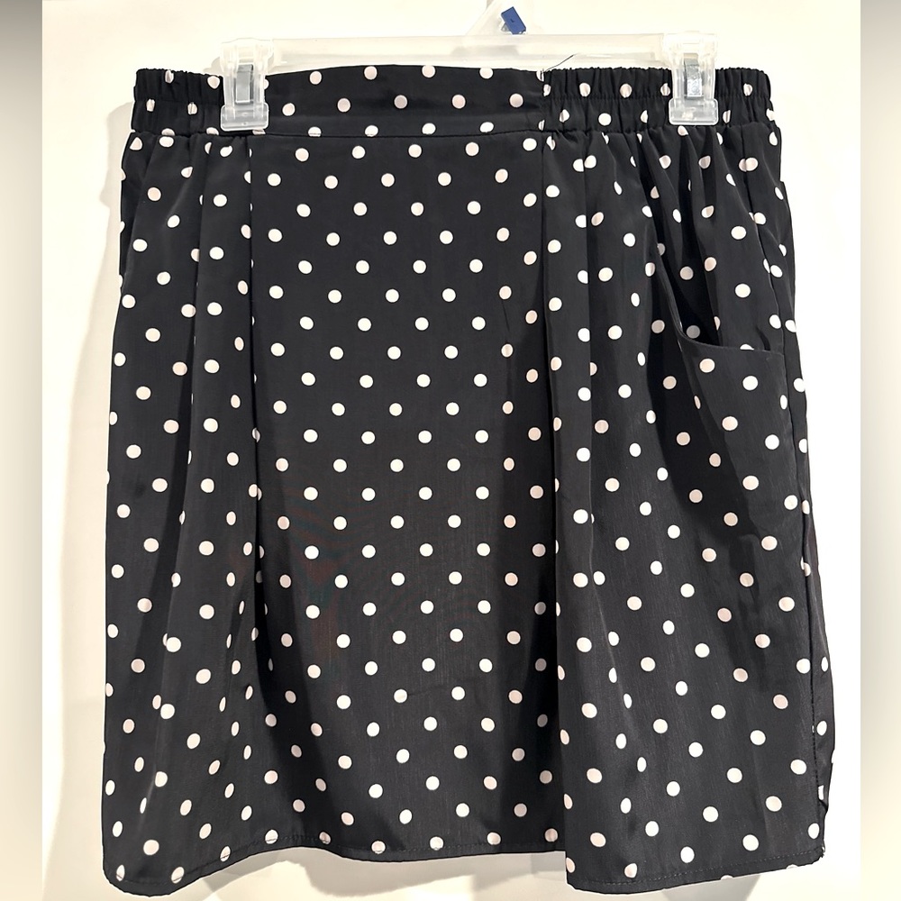Women’s polkadot miniskirt
